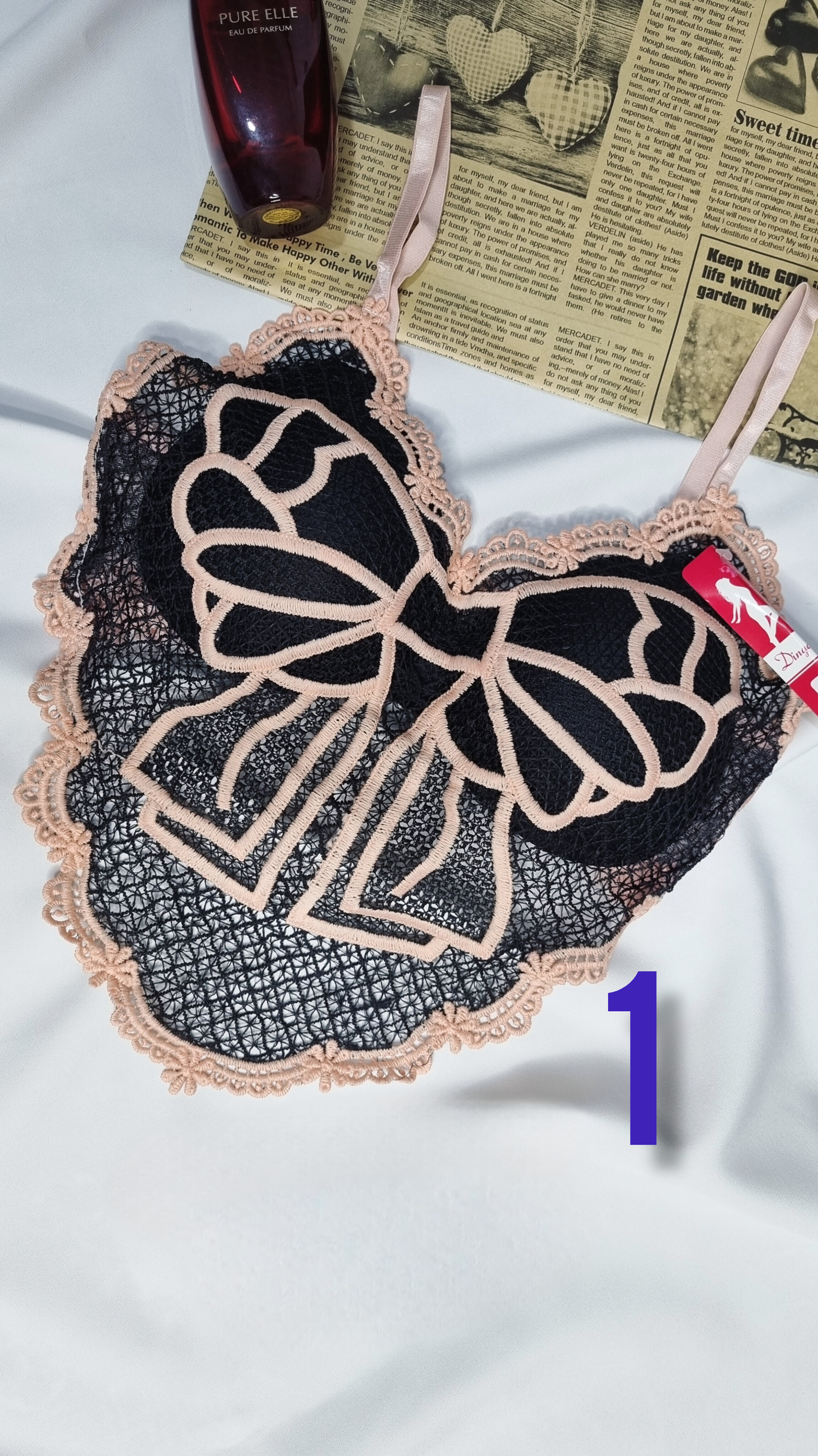 کراپ فانتزی قلاب بافی مدل پاپیون